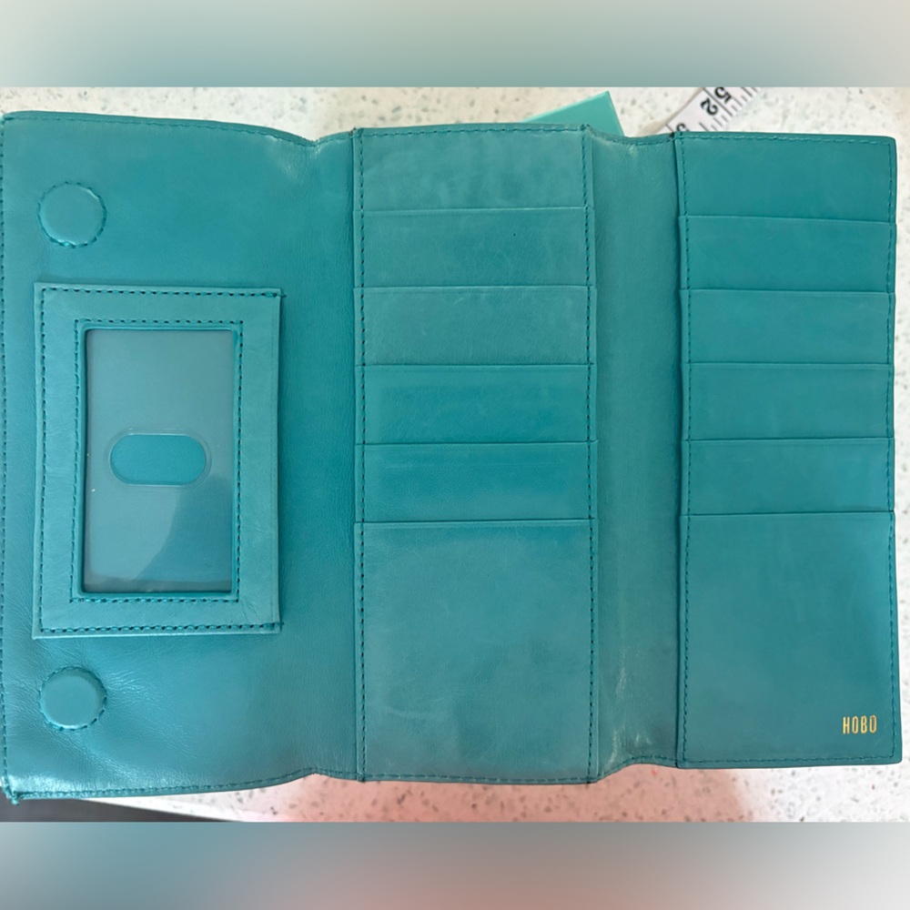 Blue Hobo Leather Women's Wallet - Picture 5 of 7